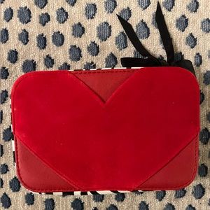 Trish McEvoy red / zebra print makeup organizer bag. Used once. Great condition!